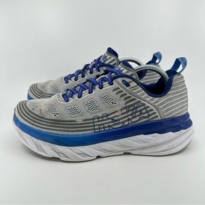 Hoka One One Bondi 6 Wide 2E Mens Running Shoes Size 9.5 Blue Athleisure Jogging